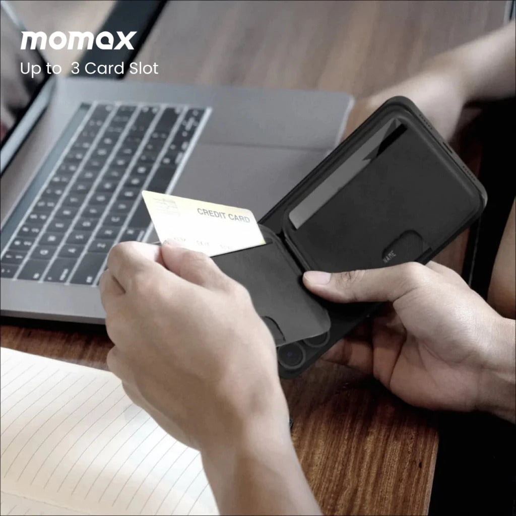 Momax Card Holder Magsafe Adjustable Phone Wallet Magnetic Dompet Kartu Universal