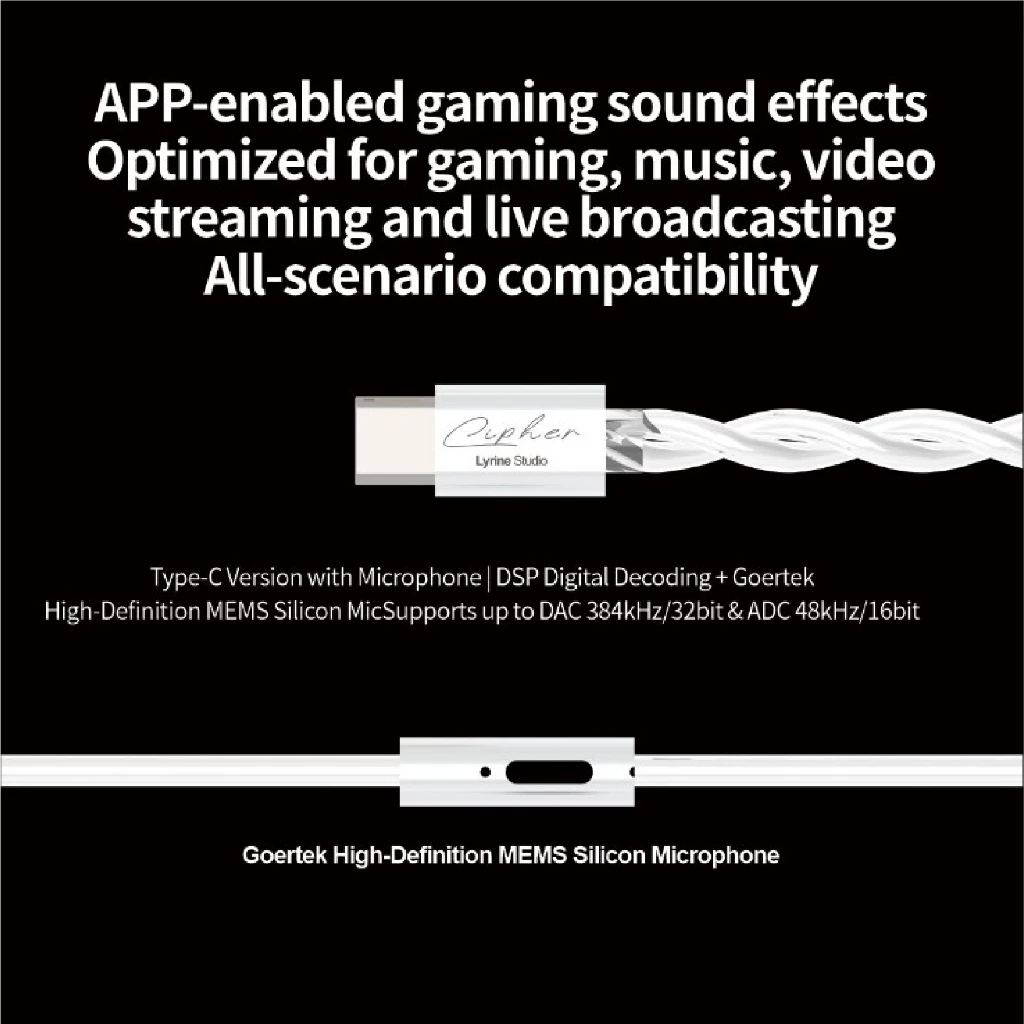 Earacoustic Zkaaai Cipher Gaming Single Dynamic Driver In Ear Monitor IEM Earphone