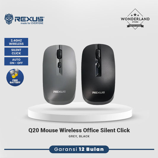 Rexus Mouse Wireless Office Q20 Silent Click Power Saving Mode