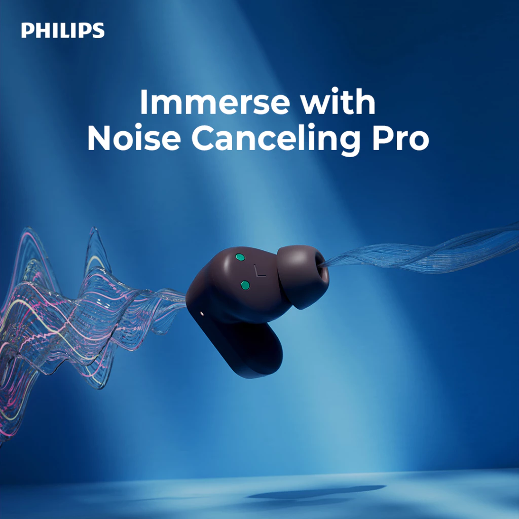 Philips TAT3509 Noise Canceling Pro True Wireless With Philips Sound Signature & Clear Calls