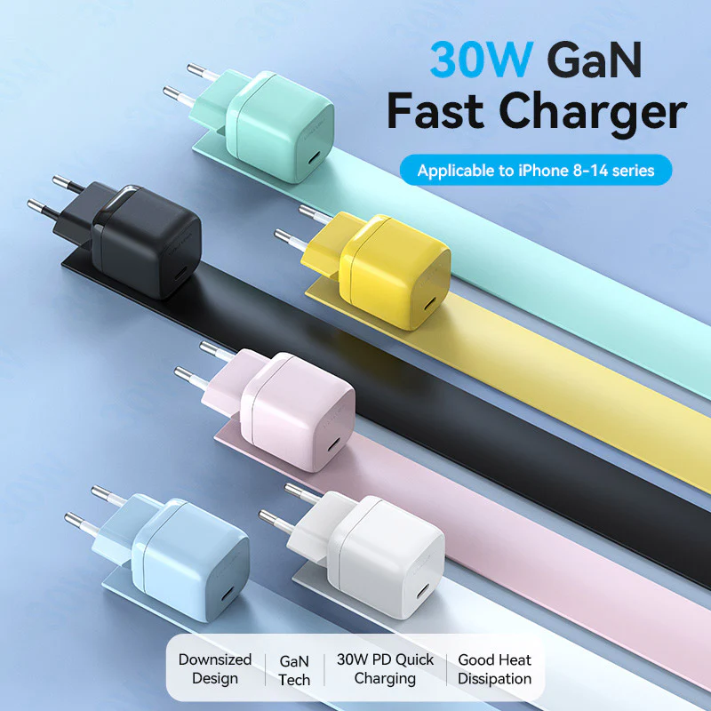 Vention GaN Mini 30W Fast Charger Adapter Super PD Power Delivery Quick Charge