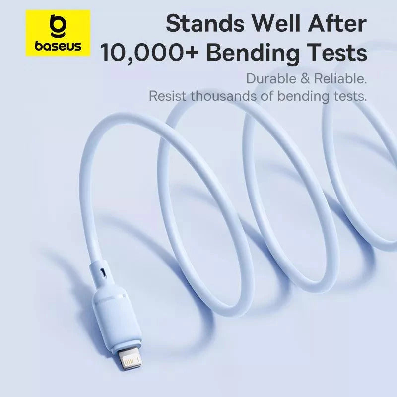 Baseus Silky Kabel Data USB-A to Lighting 2.4A Kabel Data iPhone PVC Soft Touch