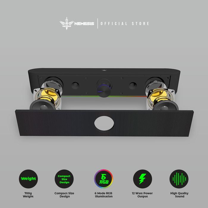 NYK Nemesis Quantum X65 Pro / X-65 Pro Quantum Soundbar Gaming Speaker RGB
