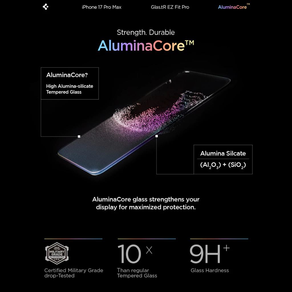 Spigen Tempered Glass for iPhone 17 Pro Max Air Spigen GlastR EZ Fit Pro HD with Tray Clear Privacy