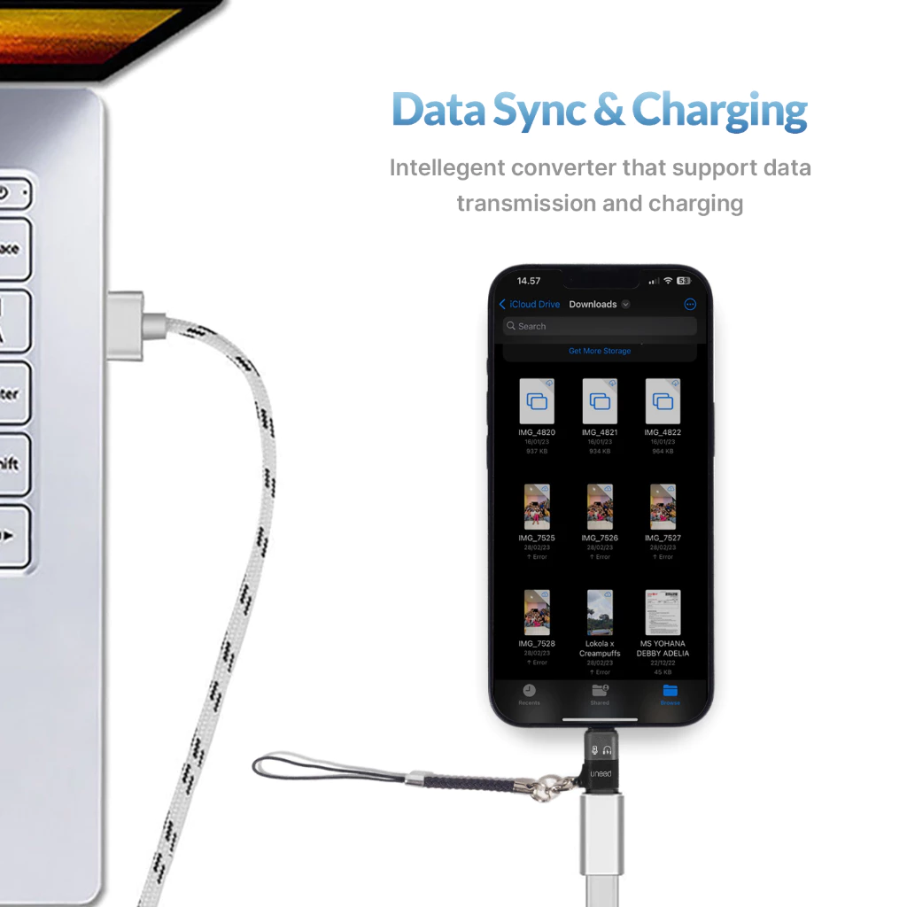 Uneed Converter USB-C to Lightning Support Microphone, Data Transfer UAT02.2Ci