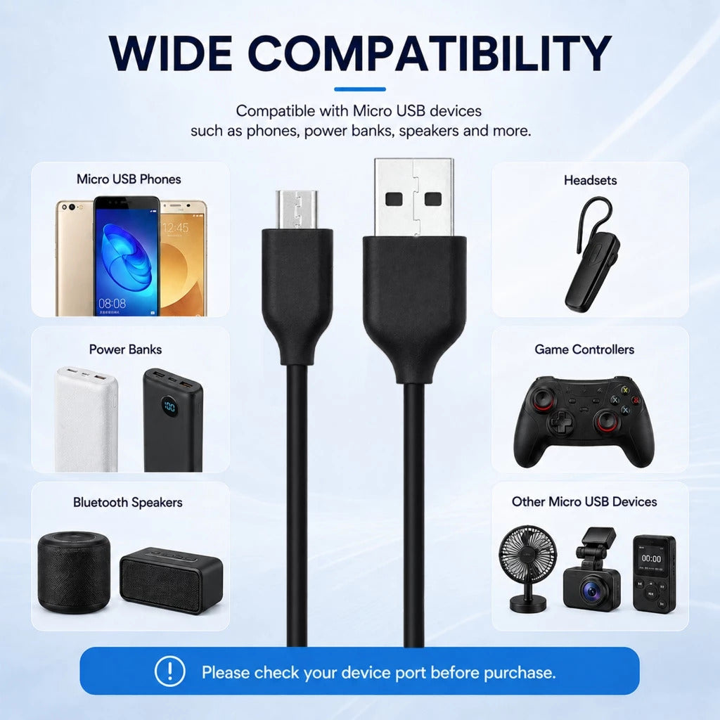 OnPrime Kabel Data Micro USB 1.5M 2A 18W Fast Charge Stone Series 43191
