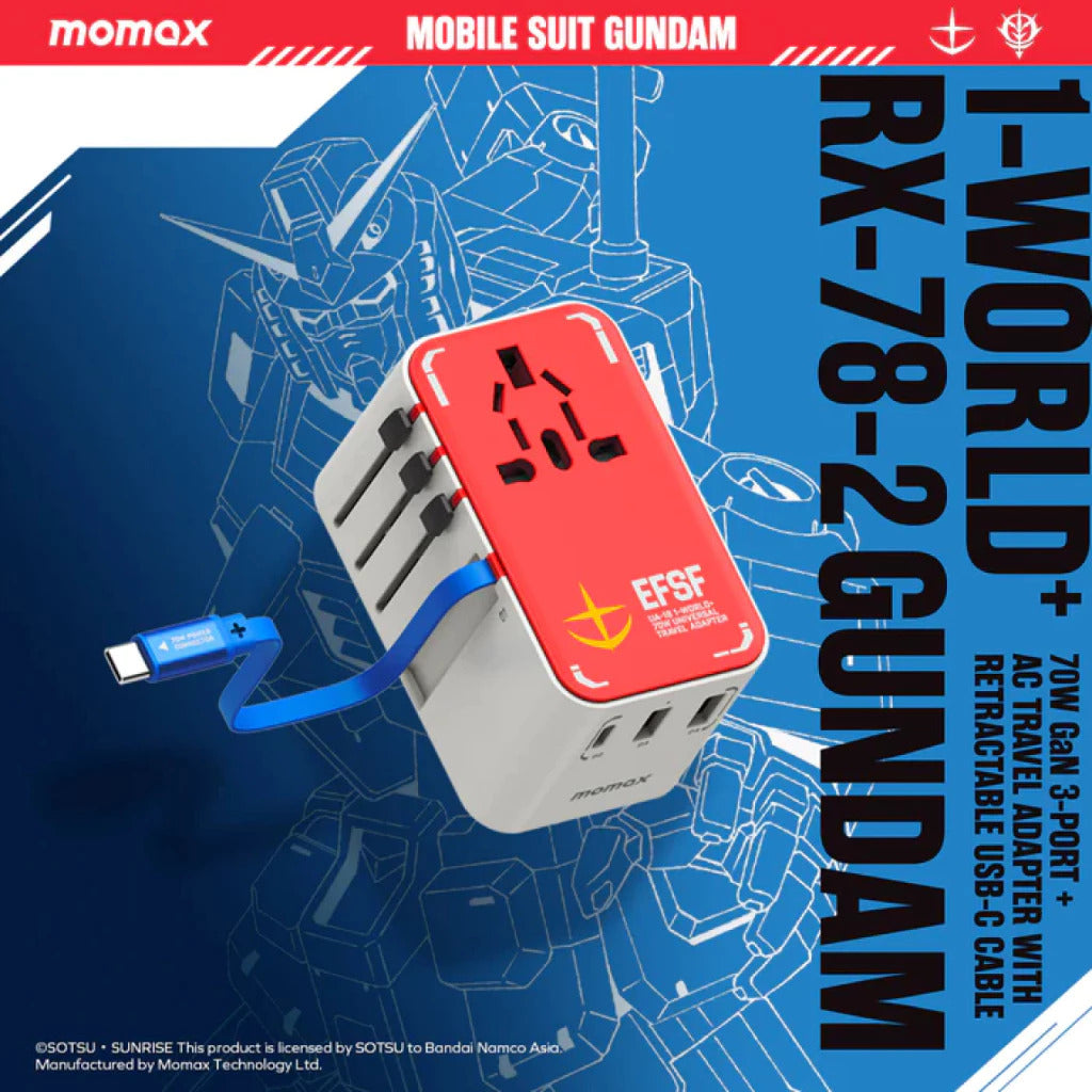 Momax Universal Travel Adaptor 1-World+ Flow 4-Port Travel Charger 35W/70W USB-C+USB-A UA18 UA21