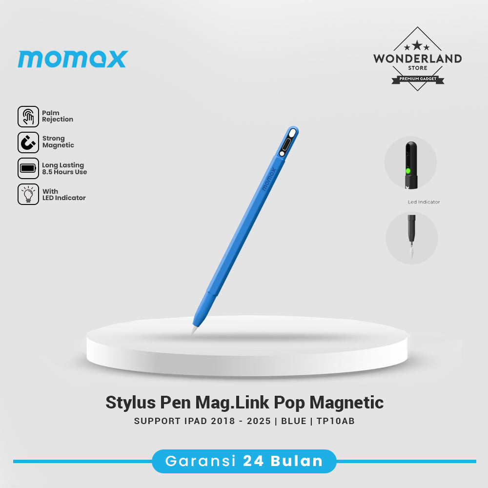 Momax Stylus Pen For iPad Mini Mag.Link Pop Active Pencil Magnetic Palm Rejection High Sensitivity