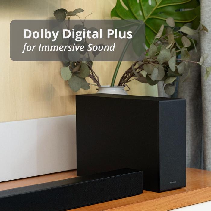 Eggel Stage Max Soundbar / Sound Bar with Wireless Subwoofer + Dolby Audio