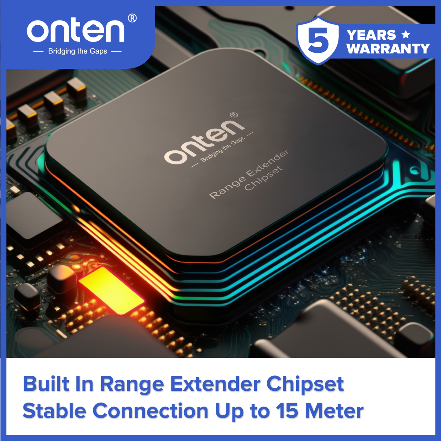 Onten Kabel HDMI to HDMI 2.0 Support Up to 4K @60Hz Gold Plated OTN-8308
