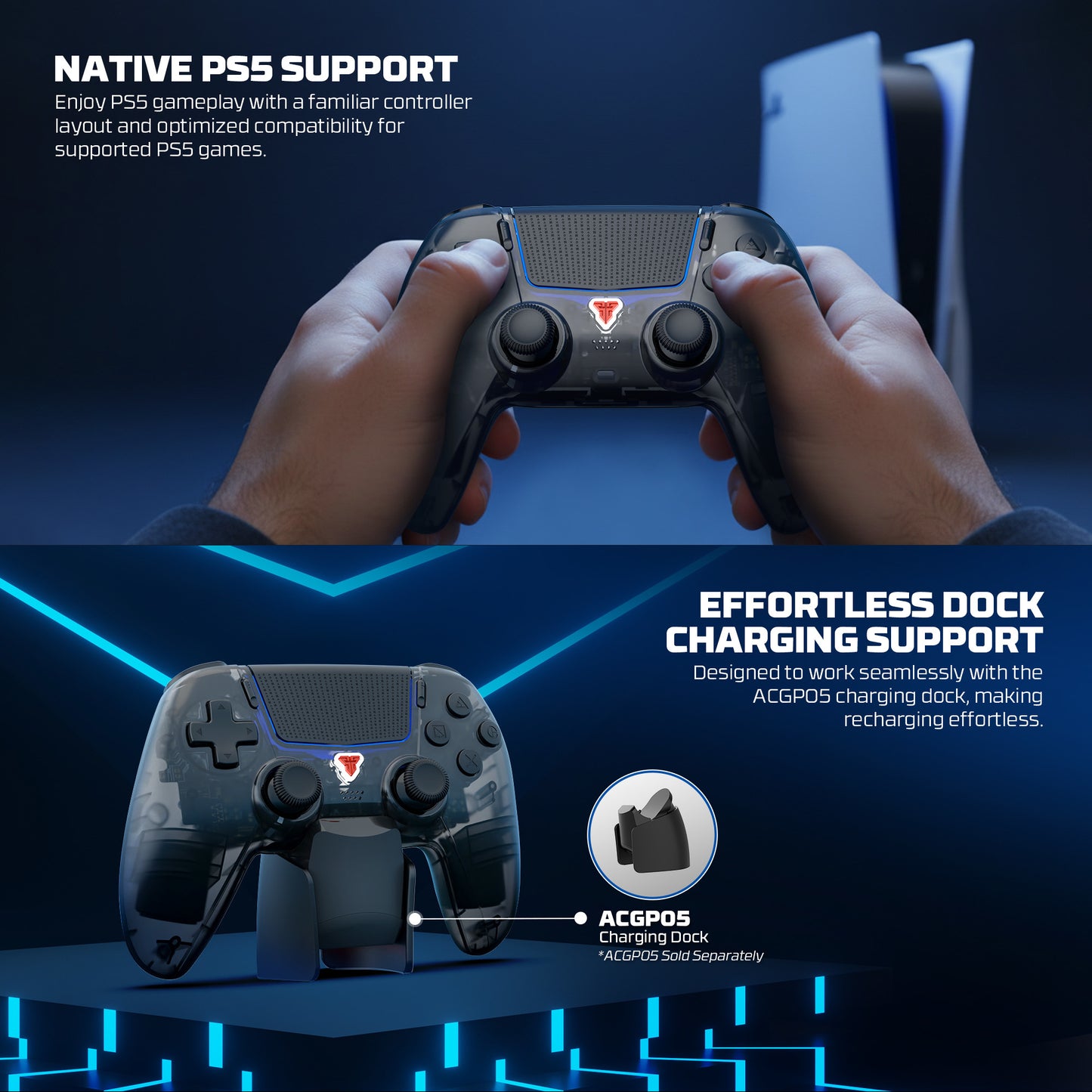 Fantech NOVA II D WGP16D Gamepad Stick PS5 Wireless Controller Hall Effect Multi Platform Bluetooth PS5 PC