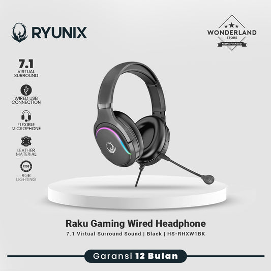 Sades Ryunix Raku Headset Gaming Wired 7.1 Virtual Surround In Line Control