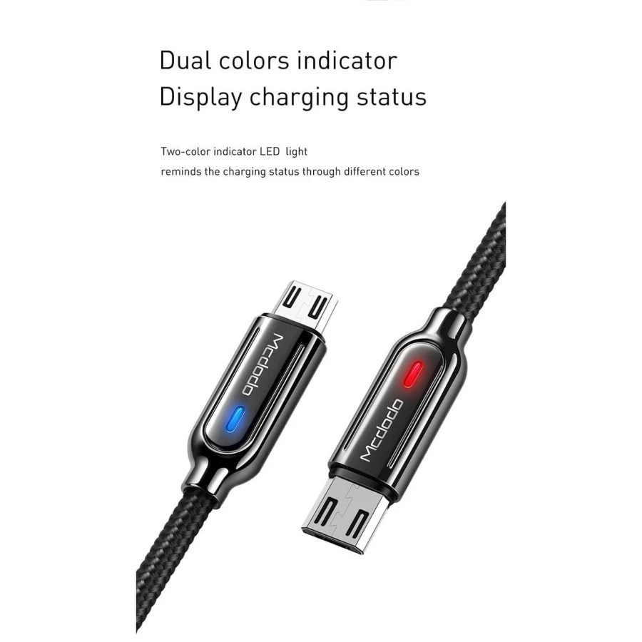 Mcdodo Kabel Micro USB 2A Auto Power Off LED Indicator CA-6200