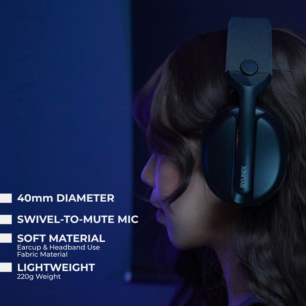Sades Ryunix Goze HX1 Headset Gaming Wireless Bluetooth Tri Mode Connection