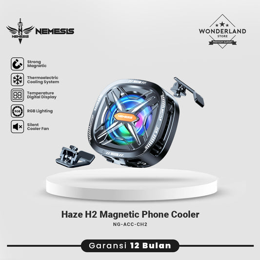 NYK Nemesis Haze H2 Magnetic Phone Cooler Fan with Bracket Digital Display