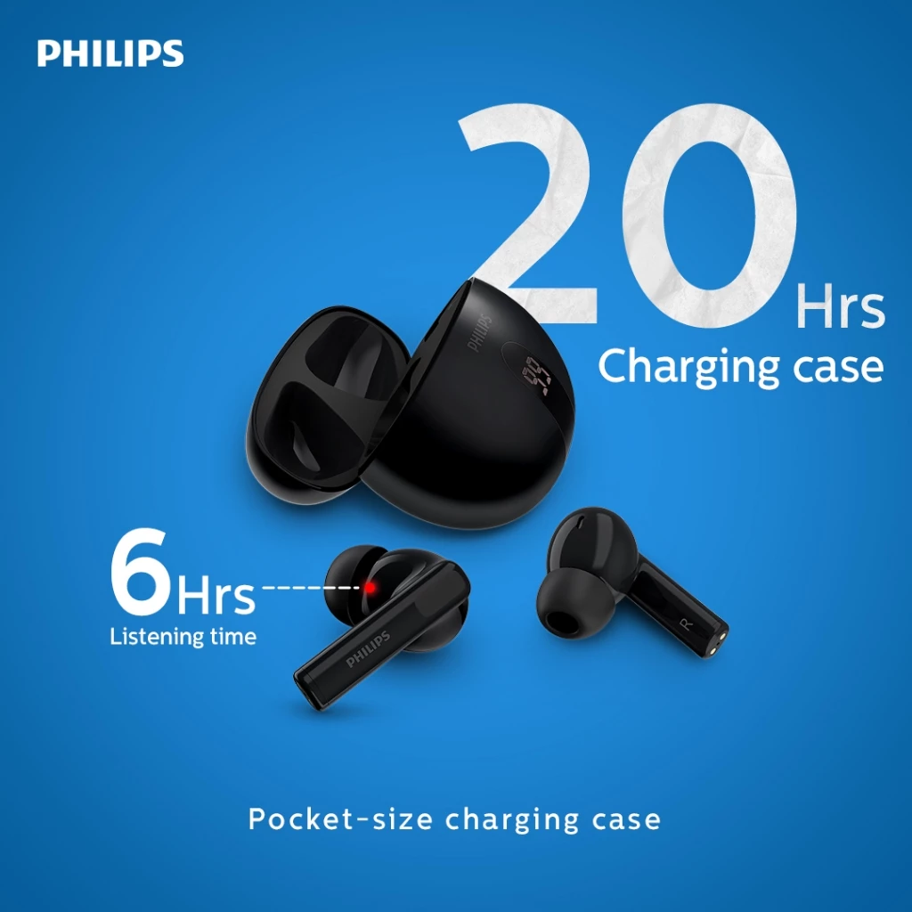 Philips TAT3559 Noise Canceling True Wireless with AI Clear Mic
