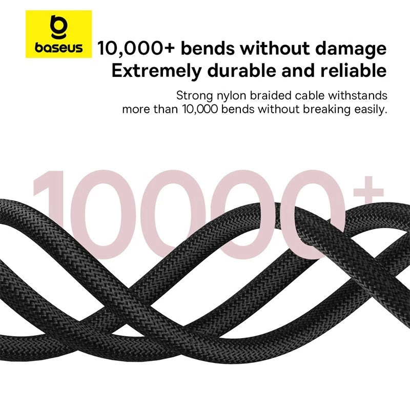 Baseus Dura Series Kabel Data USB-A to USB-C 60W Nylon Braided Material