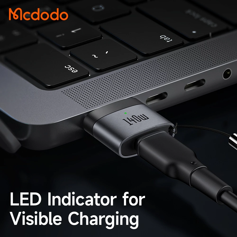 Mcdodo Adapter Converter Type C to Magsafe 3 PD Fast Charging 140W Max For Macbook Air Pro