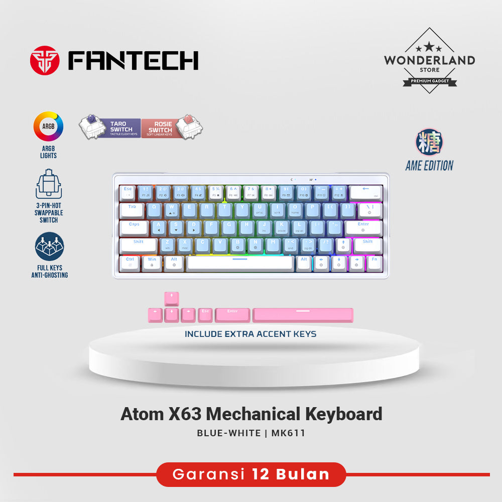 Fantech Atom X63 / X83 MK611 MK612 Wired Mechanical Gaming Keyboard Ame Edition