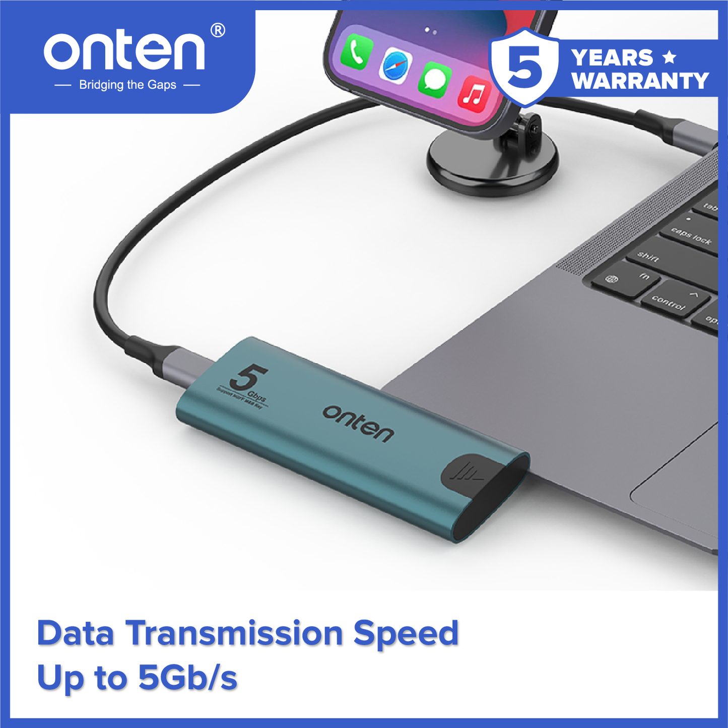 Onten Case Enclosure SSD M2 NVME NGFF SATA USB 3.2 Dual Protocol OTN-UCA321/UCA322/UCA322+