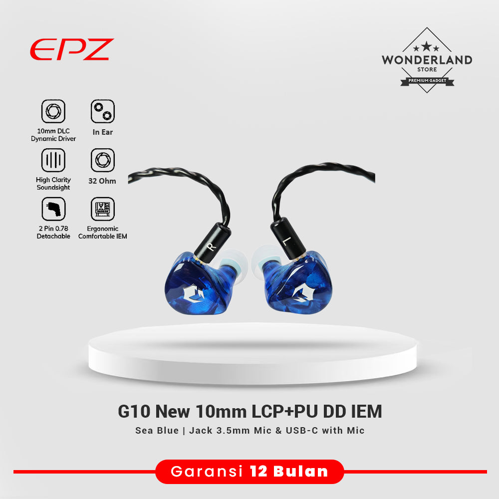 EPZ G10 New 10mm LCP+PU Composite Diaphragm Dynamic Driver IEM Earphone