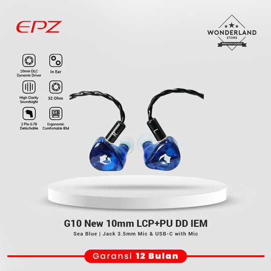 EPZ G10 New 10mm LCP+PU Composite Diaphragm Dynamic Driver IEM Earphone