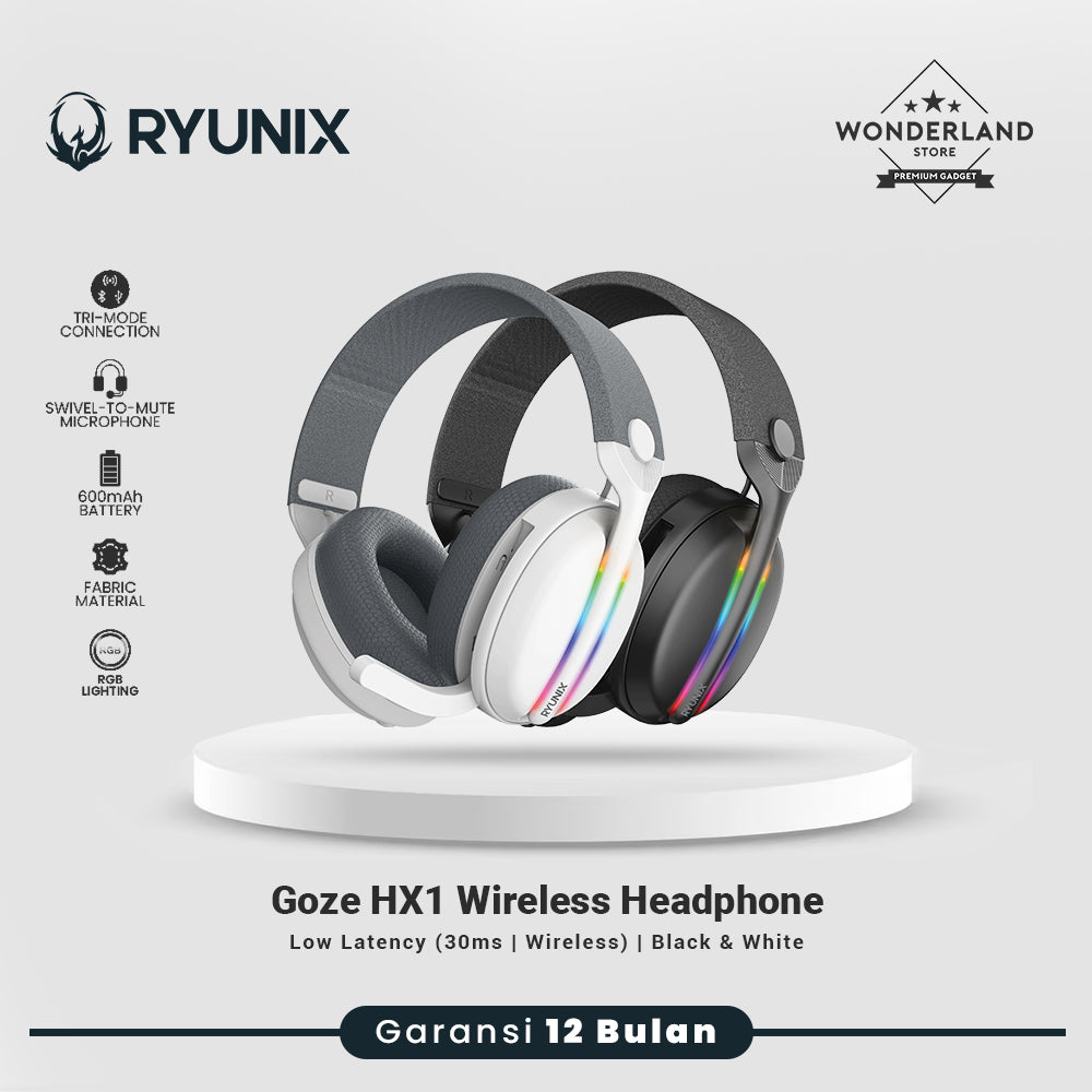 Sades Ryunix Goze HX1 Headset Gaming Wireless Bluetooth Tri Mode Connection