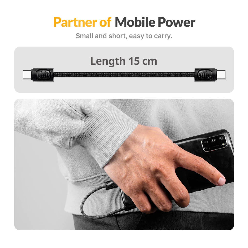 Uneed Keychain Data Cable USB-C to Lightning / USB-C to C QC PD 60W - UCB63