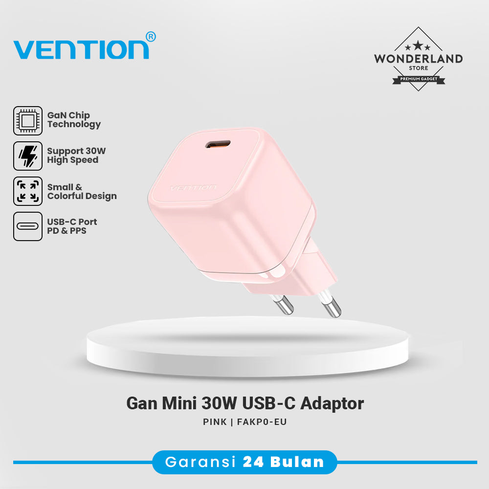 Vention GaN Mini 30W Fast Charger Adapter Super PD Power Delivery Quick Charge