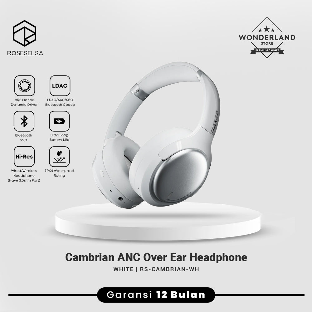 Roseselsa Cambrian Bluetooth Wireless Headphone ANC HR2 Planck Dynamic Driver
