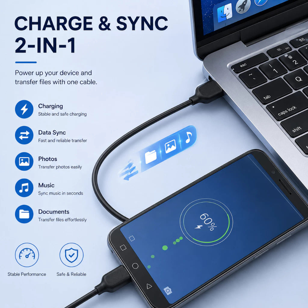 OnPrime Kabel Data Micro USB 1.5M 2A 18W Fast Charge Stone Series 43191