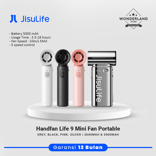 Jisulife Life9 Handheld Fan 5000mAh / 3600mAh - JISULIFE Hand Fan LIFE 9 5000mAh