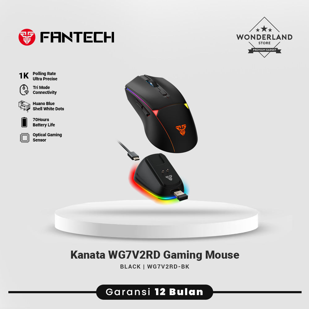 Fantech CRYPTO II WG7V2RD Wireless Gaming Mouse With RGB Gaming Optical Sensor