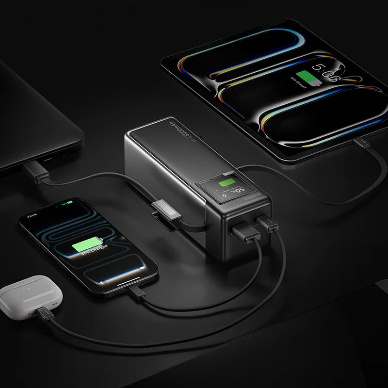 Sharge CCC PowerBank X6 Hyper Tower 170W 25000mAh Built in Cable 4in1 with LCD