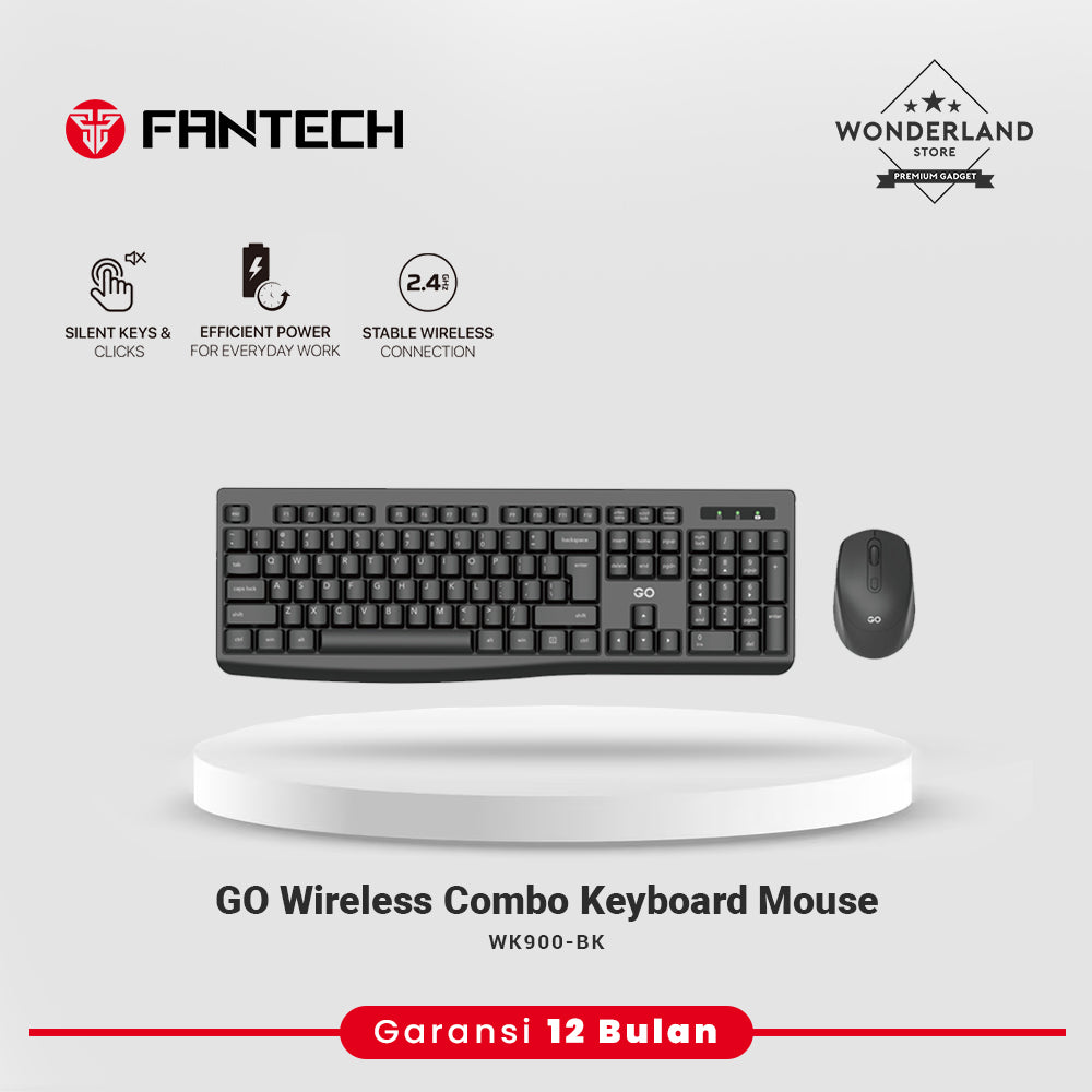 Fantech WK900 GO Wireless Combo Keyboard dan Mouse Silent Key Full Size 104 Keys