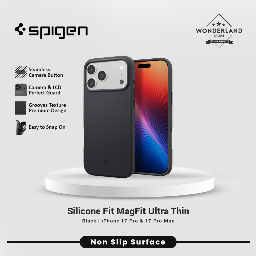 Spigen Silicone Fit Case for iPhone 17 Pro Max MagSafe MagFit Softcase Anti Shock Crack Casing