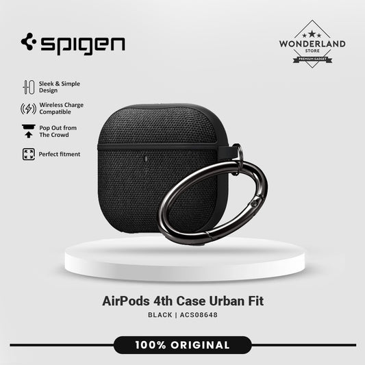 Spigen Case Airpods Gen 4 Spigen Urban Fit Hardcase Cover Fabric Anti Crack Shock Slip Casing
