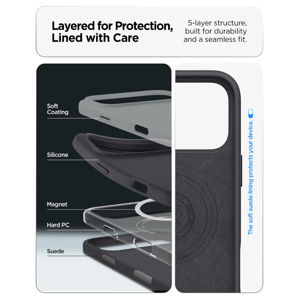 Spigen Silicone Fit Case for iPhone 17 Pro Max MagSafe MagFit Softcase Anti Shock Crack Casing