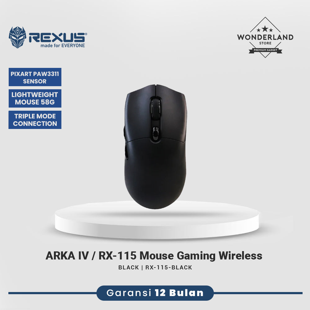 Rexus ARKA IV / RX-115 Mouse Gaming Wireless Triple Connection PAW3311