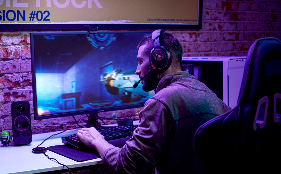 JBL Quantum Duo Speaker PC Gaming With RGB QuantumDuo Garansi Resmi IMS