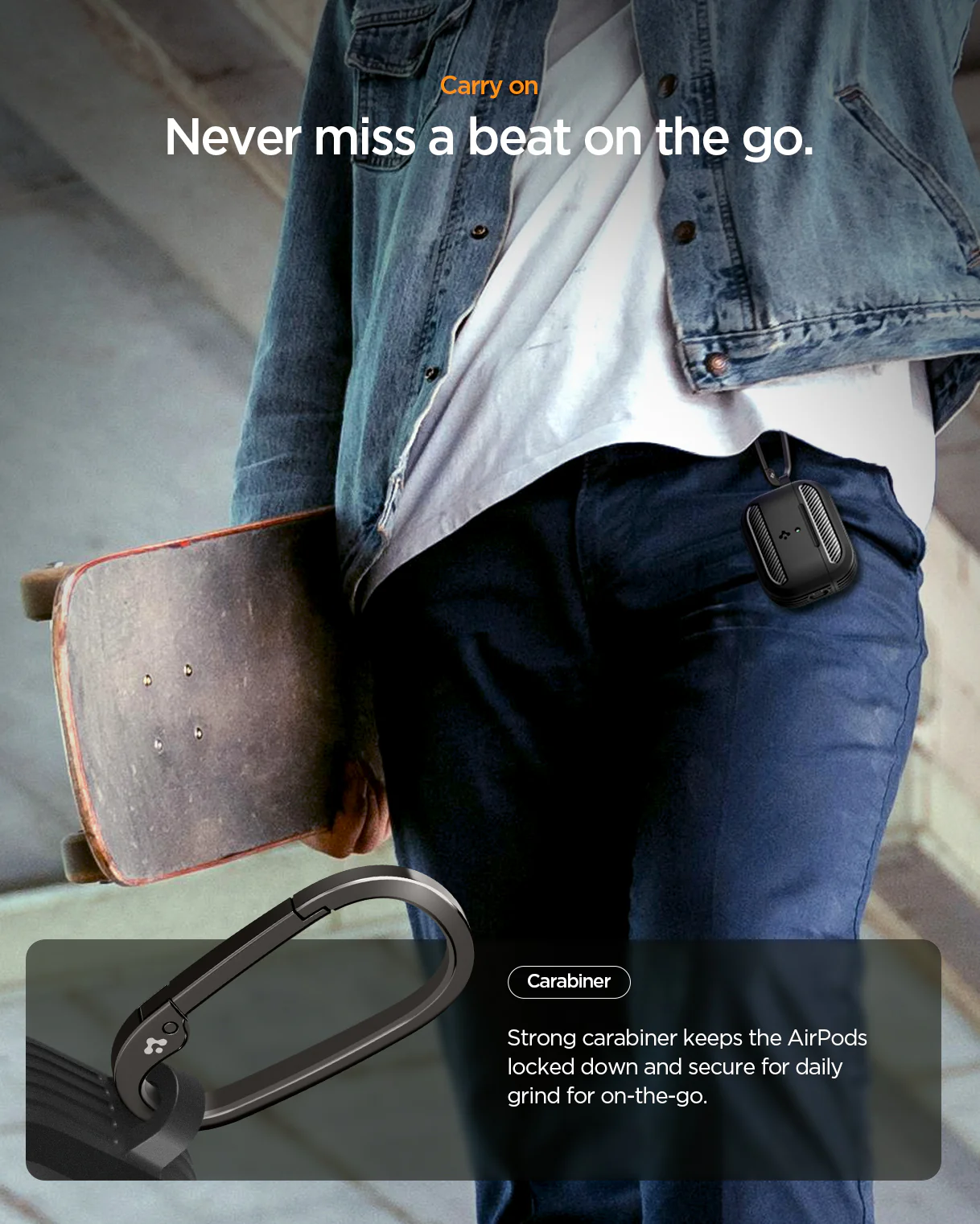 Spigen Case AirPods Pro 3 Spigen Rugged Armor Carbon Anti Crack Support Wireless