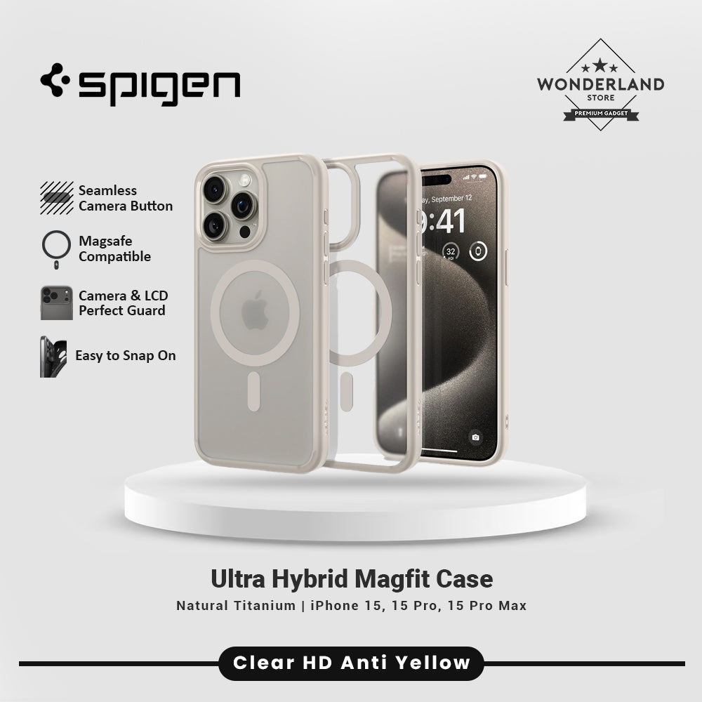 Spigen Case for iPhone 15 Series Spigen Ultra Hybrid MagFit MagSafe Anti Shock 15 Pro Max