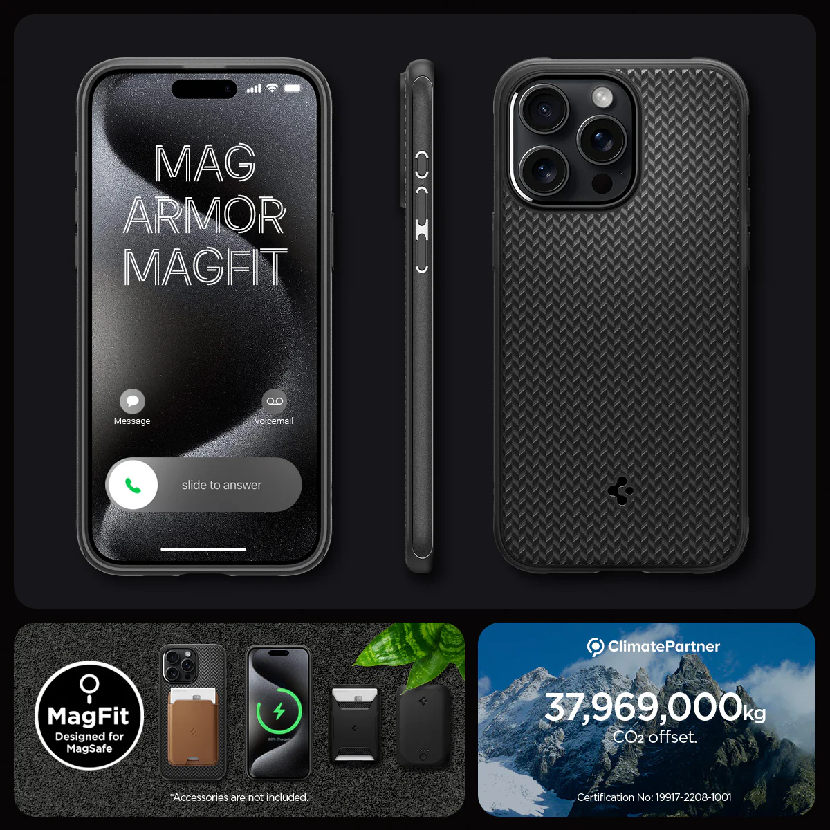 Spigen Case For iPhone 15 Pro Max Plus Mag Armor Magfit MagSafe Matte Shockproof ORIGINAL