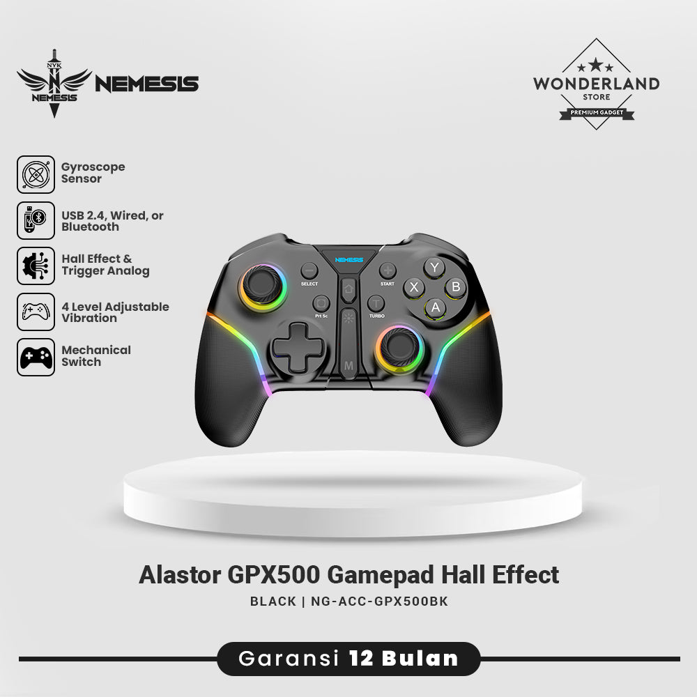 NYK Nemesis Alastor GPX500 Gamepad 3in1 Connection Mechanical RGB with Hall Effect GX500
