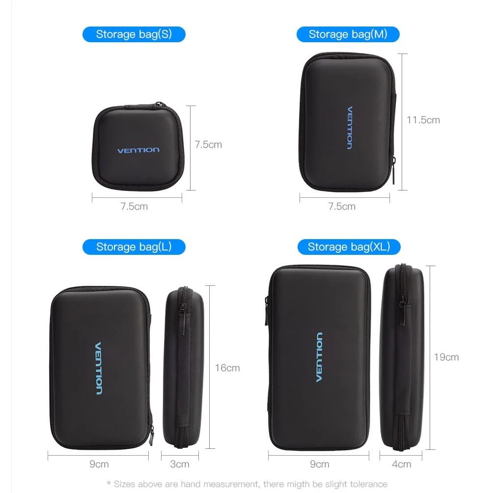 Vention Case Storage Bag Pouch High Quality Earphone HDD Organizer