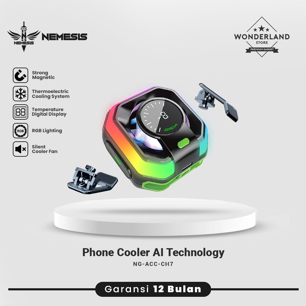 NYK Nemesis ORCA H7 Magnetic Phone Cooler AI Technology System with Bracket