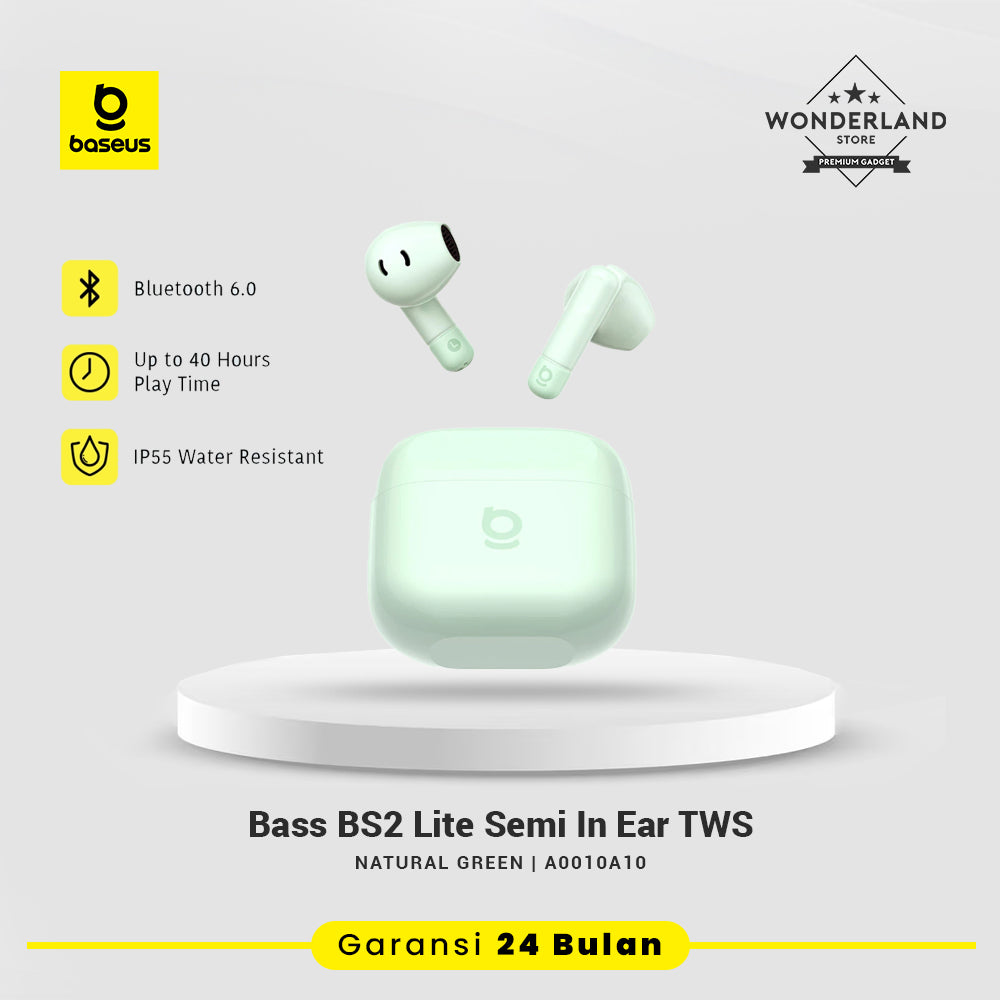 Baseus Bass BS2 Lite Semi In Ear TWS True Wireless Bluetooth Earphones SuperBass Enhanced Sound