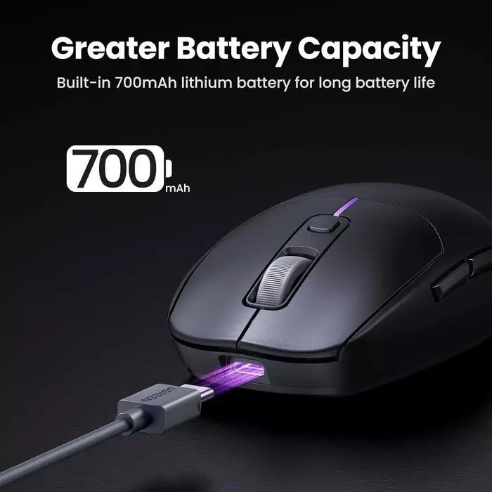 Ugreen Gaming Mouse Rechargeable 3 Mode Ergonomic 5 DPI Silent Click