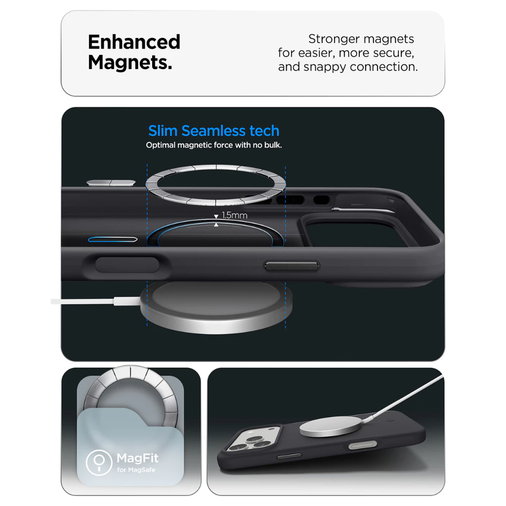Spigen Silicone Fit Case for iPhone 17 Pro Max MagSafe MagFit Softcase Anti Shock Crack Casing