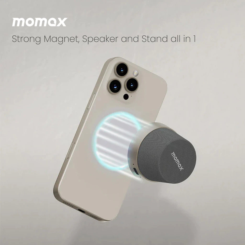 Momax Speaker 1-Vibe Go Magnetic Mini Wireless Bluetooth for Phone Stand BS6